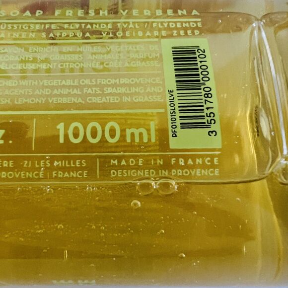 COMPAGNIE DE PROVENCE Savon Liquide Marseille Verveine Fraiche 33.8 fl oz/1000ml - Picture 6 of 6